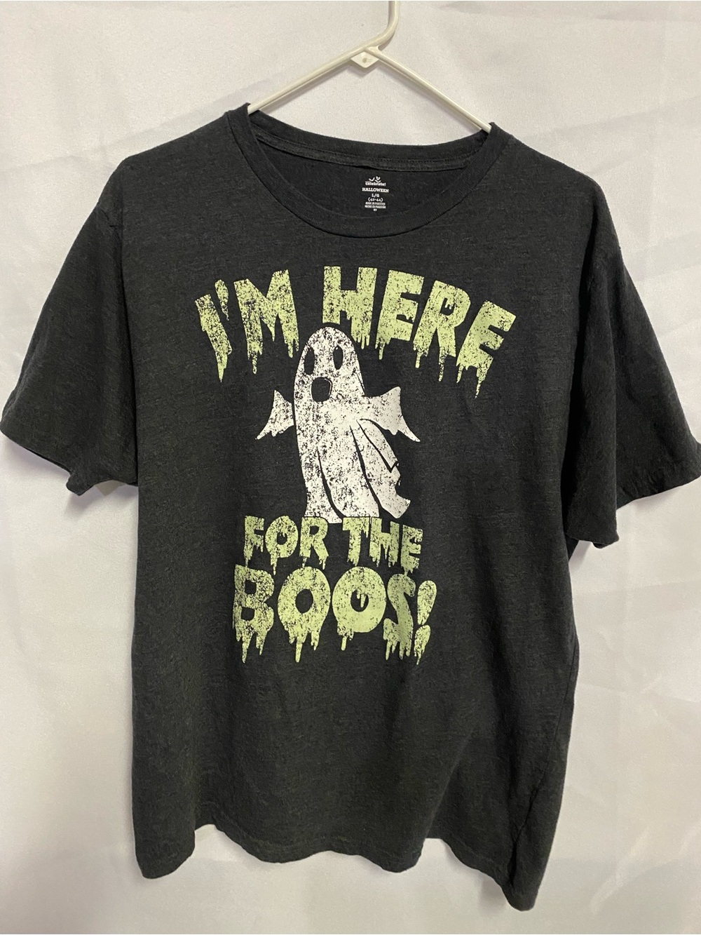 Men’s Black 'I'm Here For The Boos' Halloween Ghost T-Shirt